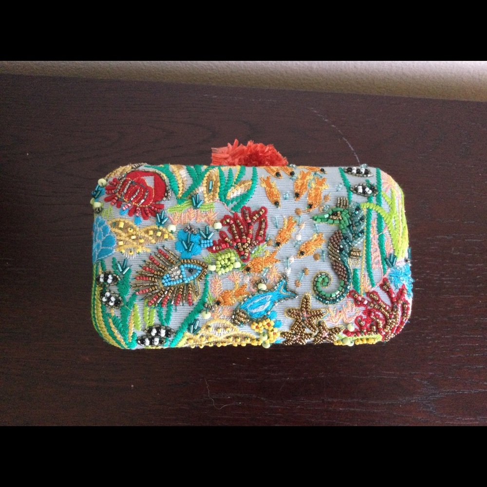 SOLD! NWT Zara Hand Made Embellished Clutch Box MINAUDIÈRE Bag - Picture 10 of 17